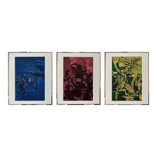 Contemporary Le Monde D’ Hermès Prints, Framed - Set of 3 For Sale