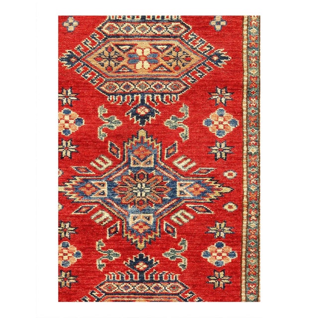 Original Super Kazak Rug.Handmade Hand-knotted,Very Practical for High Traffic,Hand-Spun Lamb's Wool on a Cotton...