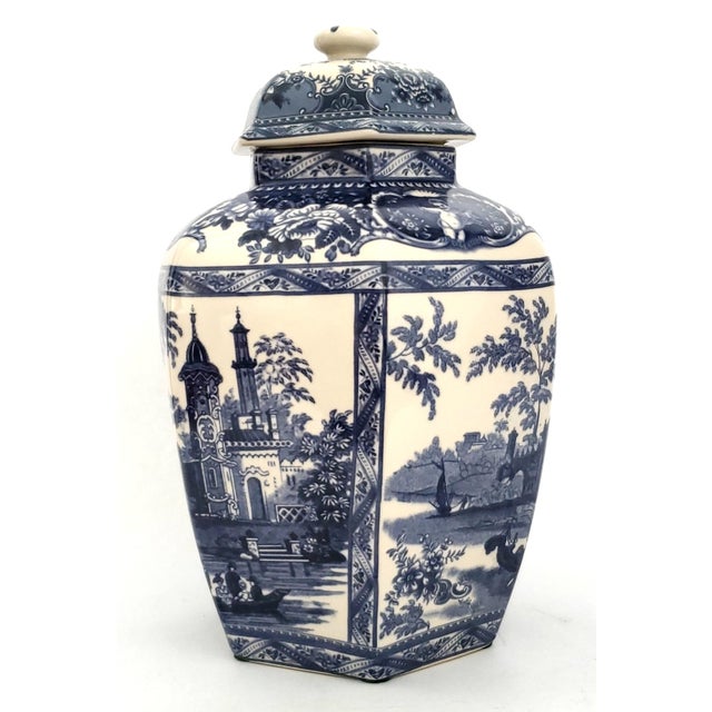 Ceramic Ginger Temple Jar Staffordshire Style For Sale - Image 7 of 12