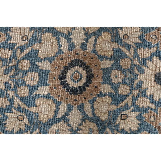 Antique Persian Tabriz Botanic Design Handmade Wool Carpet For Sale - Image 4 of 10