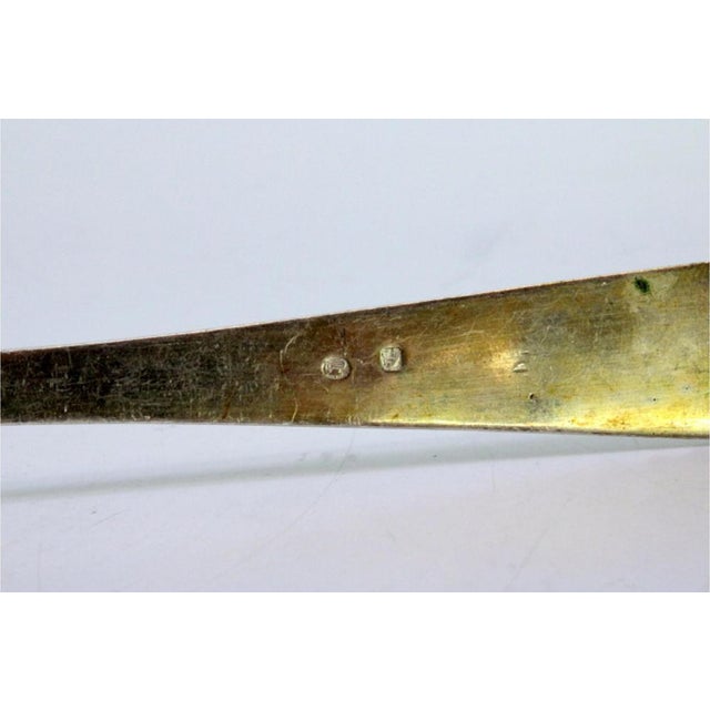 Silver Rice and Serving Spoon with Reliefs Handle For Sale - Image 3 of 8