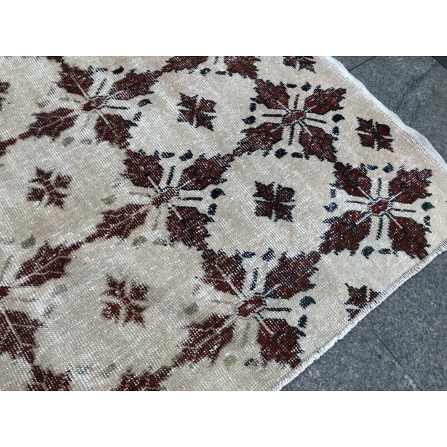 1960s Turkish Tribal Wool Rug - 4′6″ × 6′7″ For Sale - Image 9 of 11