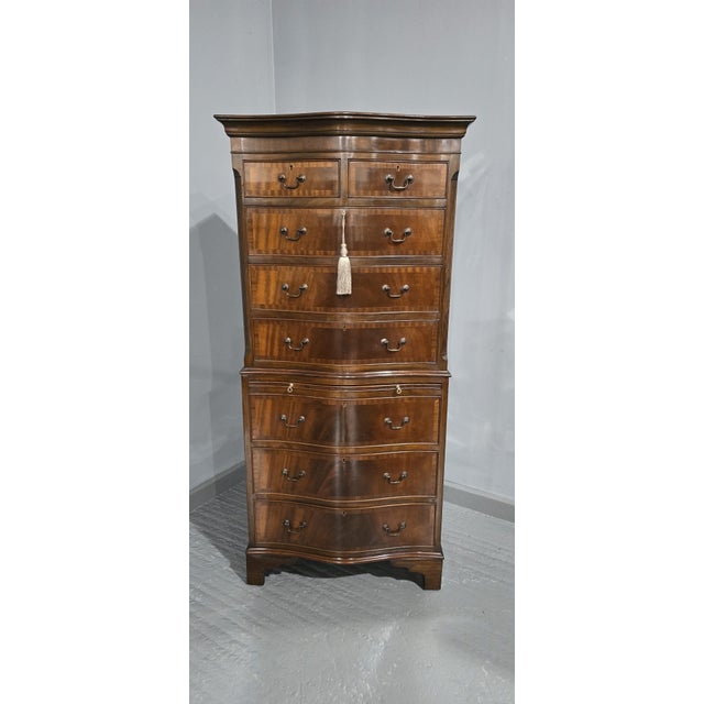 Mahogany Chest on Chest of Drawers, 1920s For Sale - Image 3 of 14
