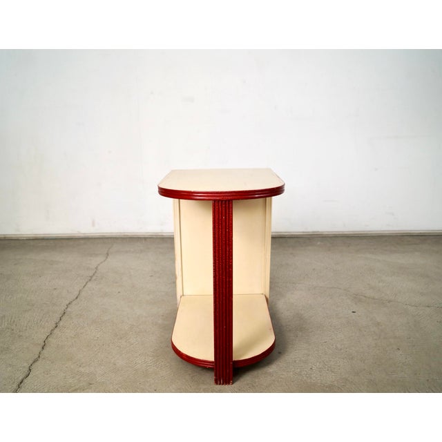 1930’s Art Deco End Table With Attached Magazine Rack For Sale - Image 9 of 12