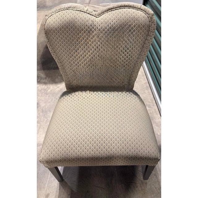 Mid-Century Modern Mid 20th Century Upholstery Heart-Back Accent Chair For Sale - Image 3 of 6