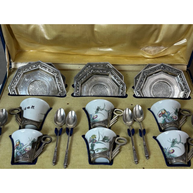 Silver Vietnamese Tea Service, 1900, Set of 6 For Sale - Image 8 of 18