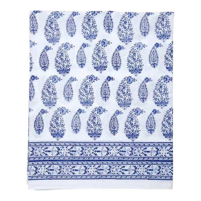 Malabar Multi-Paisley King Deep Blue Fitted Sheet For Sale