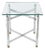 Modern Glass Top Chrome End Table For Sale