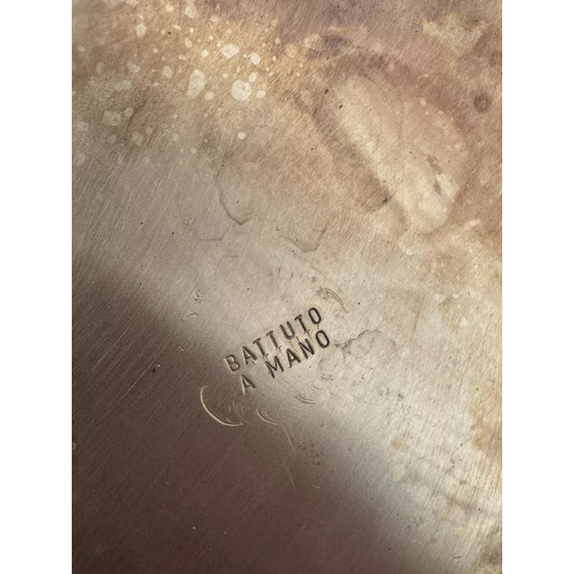 Italian Modern Hand-Beaten Brass Vase, 1970s For Sale - Image 12 of 12