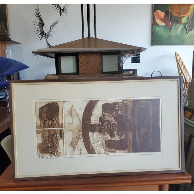 Vintage 1962 Original Etching Titled, Dated, Signed and Numbered "Moscow Symposium" #4/4 H By Artist Valoff For Sale - Image 9 of 13