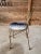 Vintage Coastal Regency Iron Nautilus Shell Back Vanity Stool For Sale - Image 4 of 9