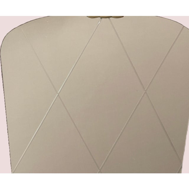 Art Deco Engraved Brass Mirror, 1950s For Sale - Image 6 of 7