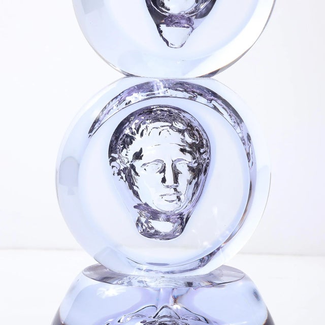Mid-Century Modern Mid-Century Hand-Blown Murano Glass Portrait Sculpture Signed Pino Signoretto For Sale - Image 3 of 18