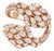 Late 20th Century Size 7 18K Pink Rose Gold Diamond Marquise Bypass Cocktail Ring For Sale