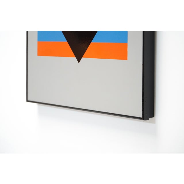 Mid-Century Modern Guy Vandenbranden, Early XL Abstract-Geometric Composition, Lacquer on Panel, Belgium, 1977 For Sale - Image 3 of 7