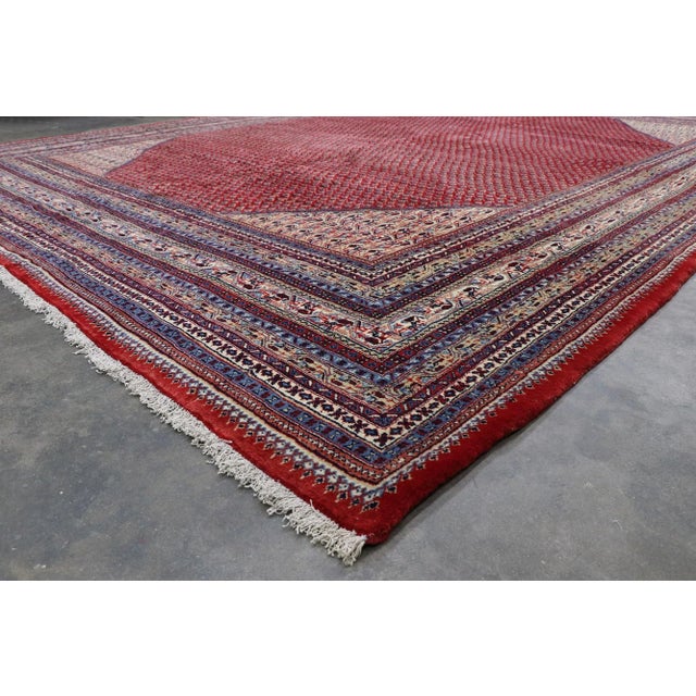 Vintage Persian Sarouk Mir Boteh Rug - 11'05 X 15'11 For Sale In Dallas - Image 6 of 9