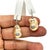 White Diamond Baroque Fresh Water Yellow Pearl Earrings 14k Gold Certified For Sale - Image 8 of 9