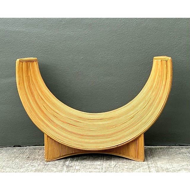 Khaki Vintage Pencil Reed Sculptural Table Pedestal For Sale - Image 8 of 12