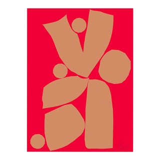 Tulip in Caramel and Red Fine Art Print 28.5" X 40" by Liz Roache For Sale