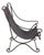 Modern David Hicks Campache Style Wrought Iron and Leather Sling Back Chair For Sale - Image 3 of 8
