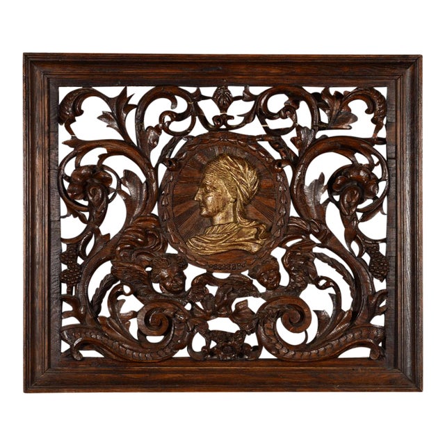 Antique Rococo Carved Wood Wall Panel Chairish