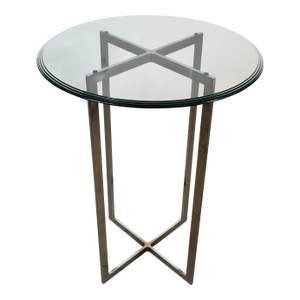 1970’s Mid-Century Modern Mies Van Der Rohe Style Pedestal / High Table
