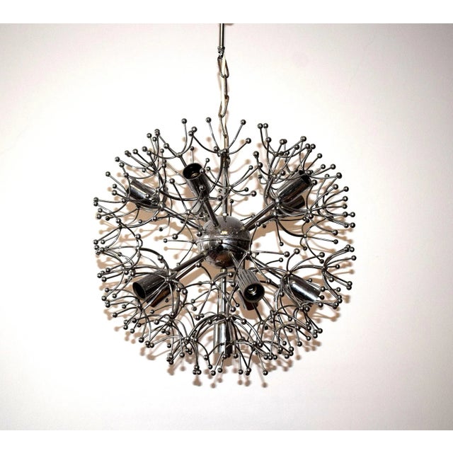 Chrome Sputnik Lamp from Gaetano Sciolari, 1960s For Sale - Image 6 of 7