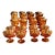 1960s Mid Century Modern Noritake Provincial Set of Amber Goblets - 24 Pieces For Sale