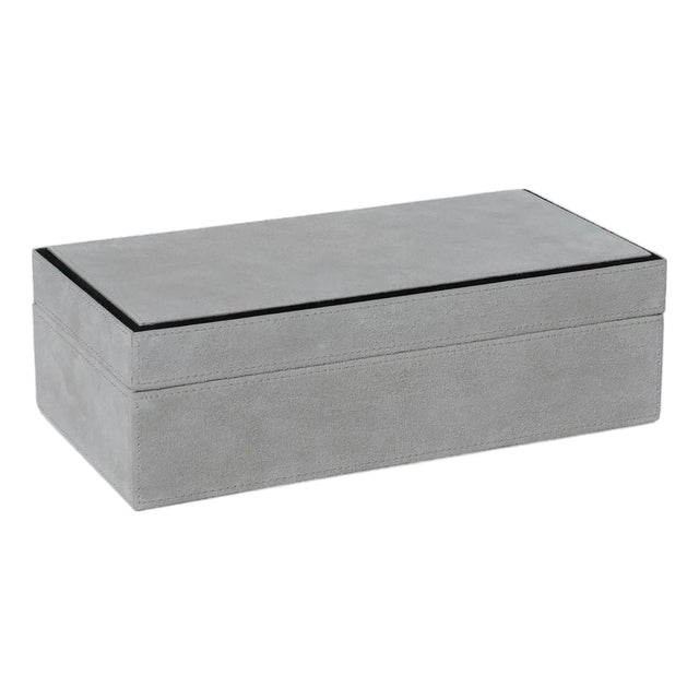 Arden Suede Leather Box, Small, Rectangle For Sale