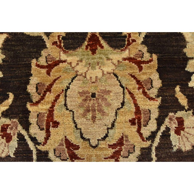 Ziegler Rug 11’11” X 12’2” Square Brown Wool Hand-Knotted Oriental Carpet For Sale - Image 9 of 12