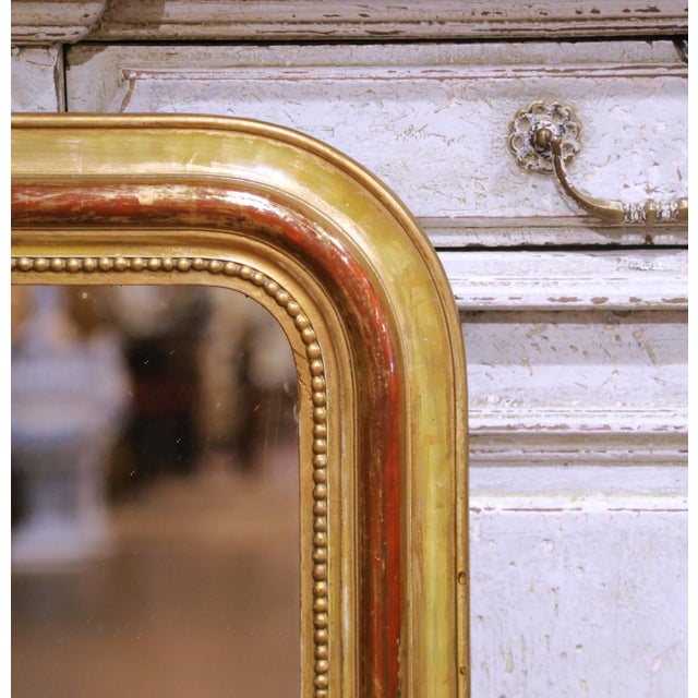 French 19th Century French Louis Philippe Carved Giltwood Wall Mirror For Sale - Image 3 of 6