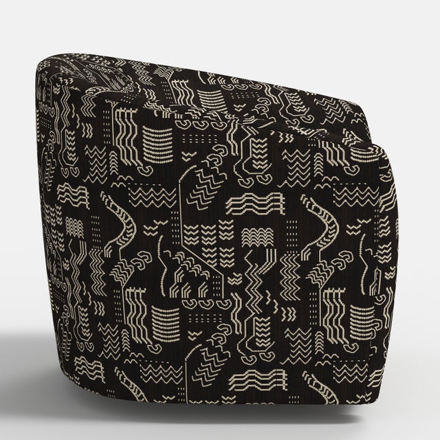 Not Yet Made - Made To Order Lana Swivel Chair in Lhasa Chocolate For Sale - Image 5 of 7