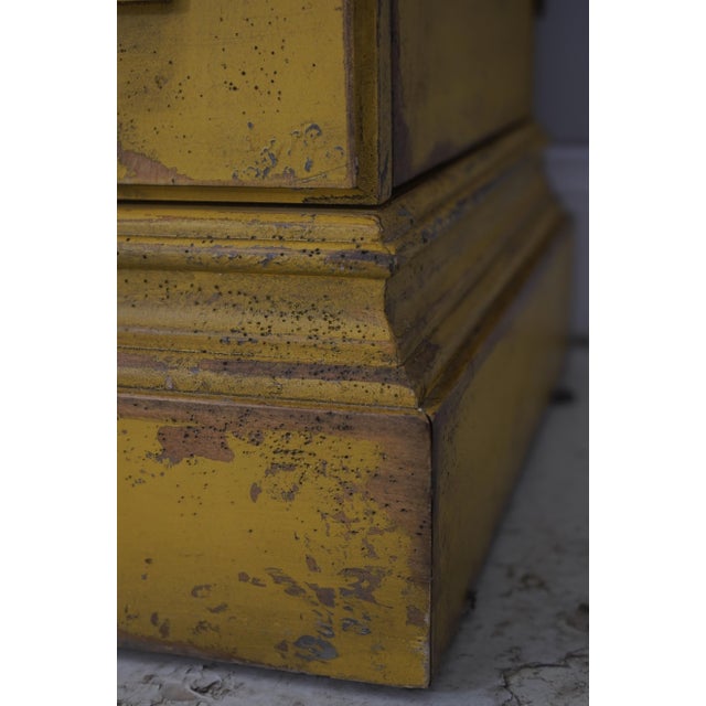 Habersham Painted Distressed Finish Country French Display Cabinet For Sale - Image 10 of 16