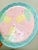 Shabby Chic Vintage Susan Painter’ Pink Pie Cake Dish Plate Serving Platter Pottery ‘Pineapples Design Studio Artist Signed For Sale - Image 3 of 10