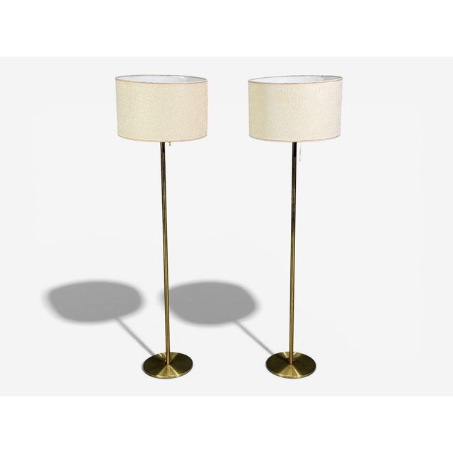 1960s Luxus Vittsjö, Floor Lamps, Patinated Brass, Sweden, 1960s For Sale - Image 5 of 11