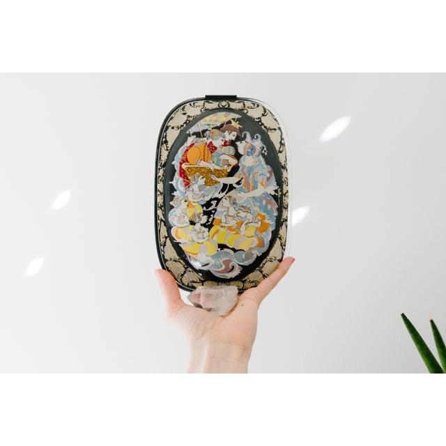 Beautiful vintage glass and metal wall art expertly created by world-renowned artist Bjørn Wiinblad for Rosenthal Germany....