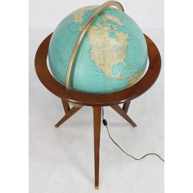 Mid-Century Modern Ed Wormley of Dunbar Mid-Century Modern Illuminated Globe Light Fixture For Sale - Image 3 of 10