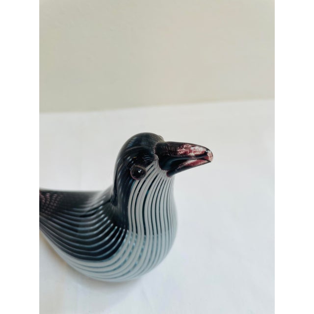 Murano Glass Bianca E Nero Bird by Dino Martens for Auriliano Toso, 1950s For Sale - Image 6 of 7
