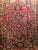 Vintage Persian Heriz Rug, Hand-Knotted Wool, Geometric Medallion Pattern, Red & Navy, 9x12 For Sale - Image 13 of 18