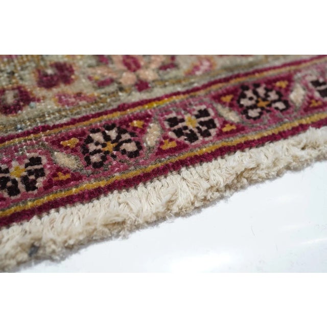 Ecru Late 18th Century Antique Tabriz Rug 9'11'' x 13'6'' For Sale - Image 8 of 12