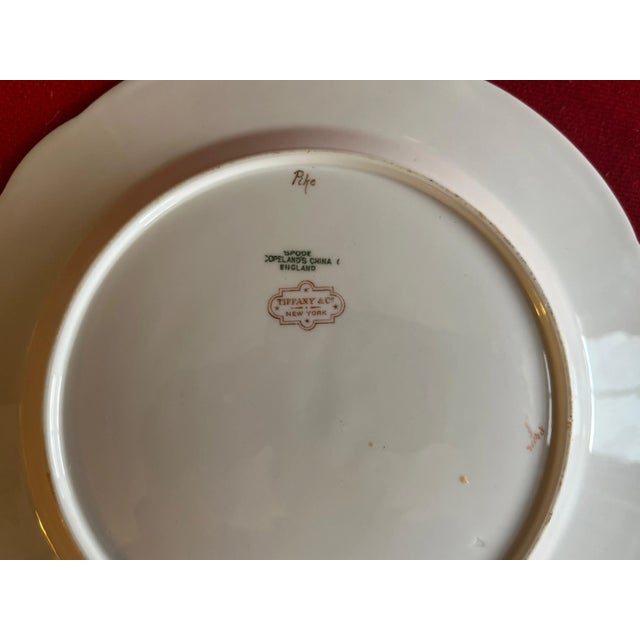 Green Pair Antique Copeland Spode Porcelain Fish Plates for Tiffany & Co. For Sale - Image 8 of 9