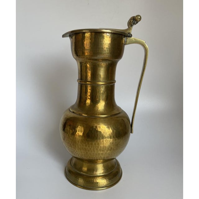 Large Vintage Brass Jug For Sale - Image 5 of 12