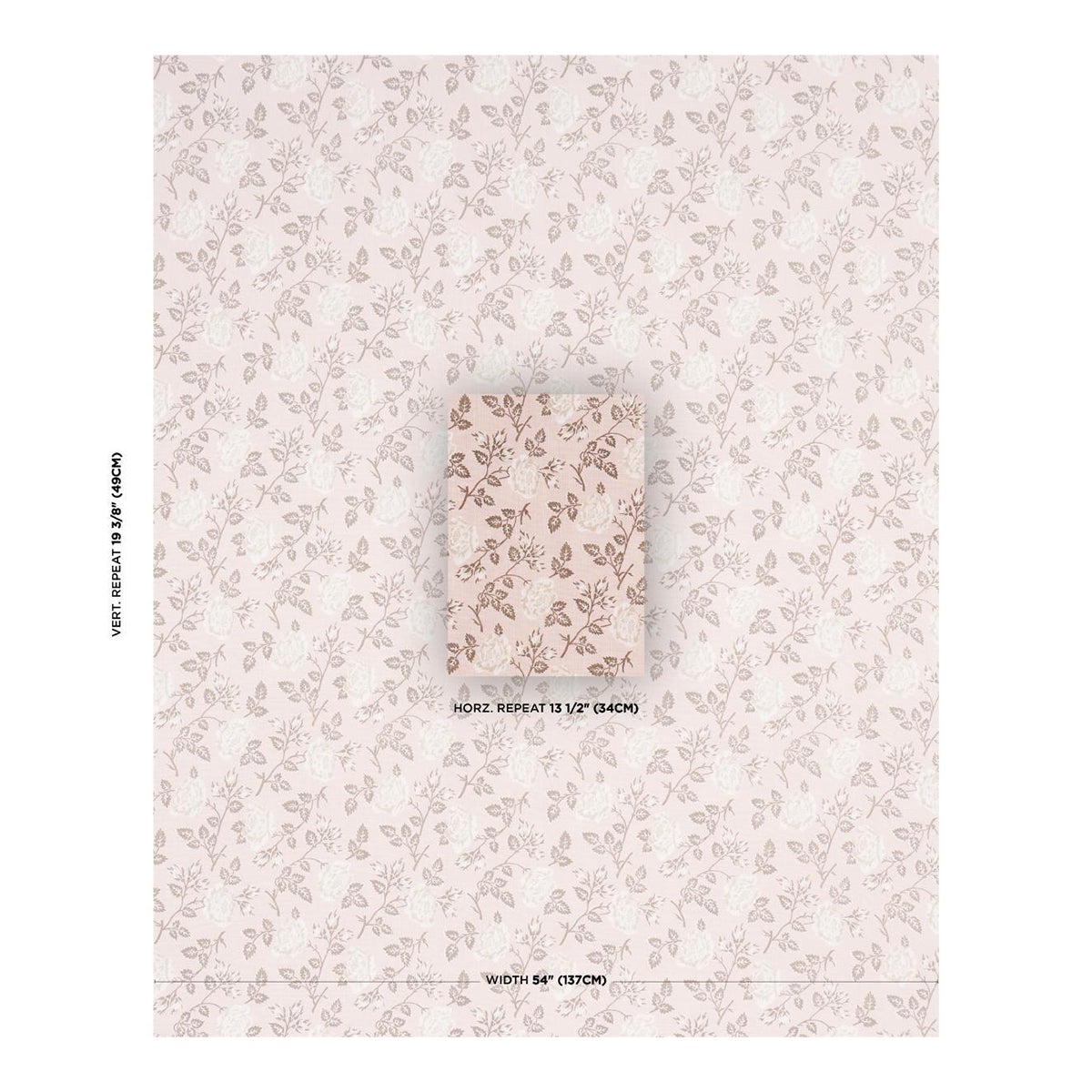 SAMPLE - Schumacher X Veere Grenney Lavinia Fabric In Pink | Chairish