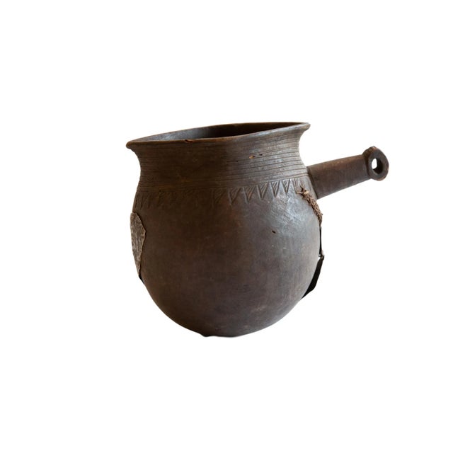 Vintage African Wooden Pitcher For Sale - Image 10 of 10