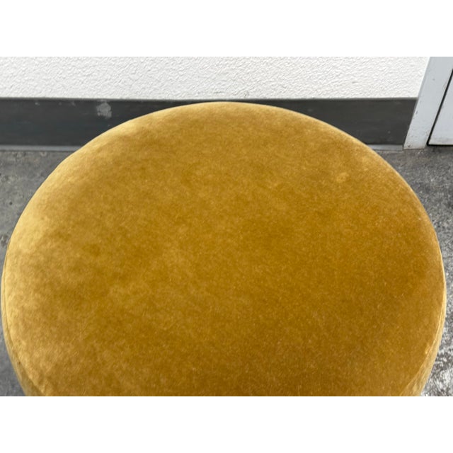 Bespoke Mohair Brown Sugar Ottoman For Sale In San Francisco - Image 6 of 12