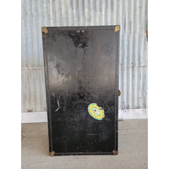 1930s Oshkosh Fitted Wardrobe Steamer Trunk For Sale - Image 4 of 12