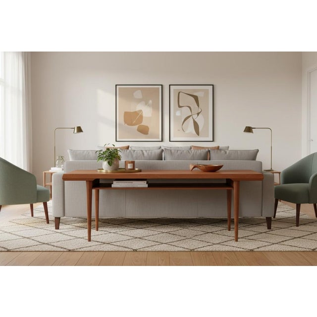 Danish Teak Coffee Table with Magazine Rack, 1960s For Sale - Image 10 of 14