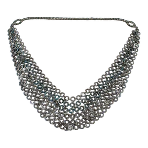 Paco Rabanne Style Futuristic Drapery Space Age Link Necklace