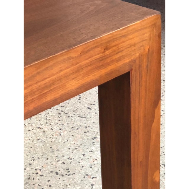 1970s 1970s Modern Vladimir Kagan Walnut Parsons Side Table For Sale - Image 5 of 11