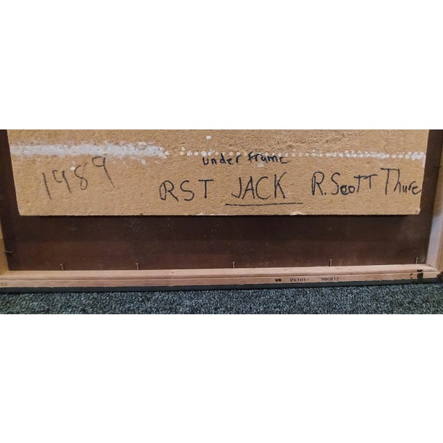 1989 "Jack" R. Scott Thune Oil Painting on Metal, Framed For Sale - Image 9 of 10
